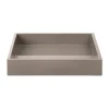 Lux lackad dekorationsbricka 19x19x3,5 cm, Warm grey