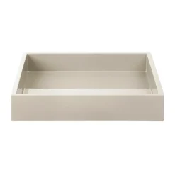 Lux lackad dekorationsbricka 19x19x3,5 cm, Latte