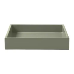 Lux lackad dekorationsbricka 19x19x3,5 cm, Sage