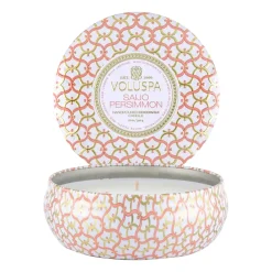 Maison Blanc 3-wick Tin doftljus 40 timmar, Saijo Persimmon