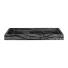 Marble dekorationsbricka 16x31 cm, Svart-grå
