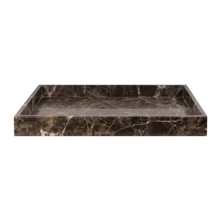 Marble dekorationsbricka large 30x40 cm, Brown