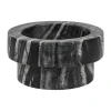 Marble ljusstake för blockljus 5 cm, Svart-grå