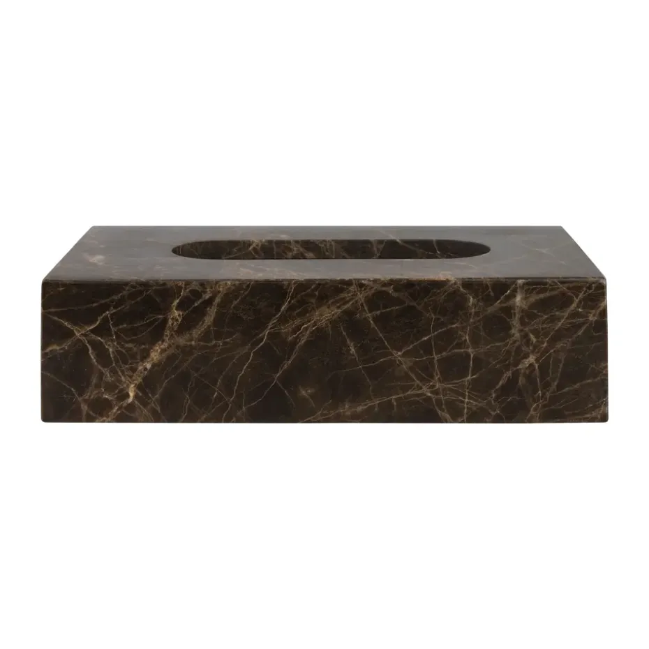 Marble näsdukslåda 14x25,5 cm, Brun