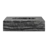 Marble näsdukslåda 14x25,5 cm, Svart-grå