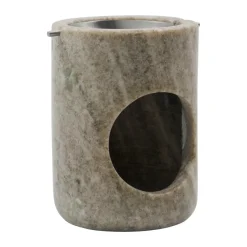 Marble oljebrännare, Beige, silver finish