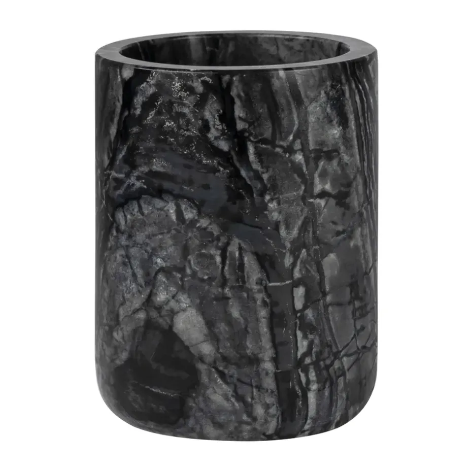 Marble tandborsthållare 10 cm, Svart-grå