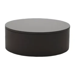 Matt lackad förvaringsask Ø20x7 cm, Black