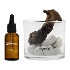 Meraki doftspridare lavasten och trä inkl. olja, Herbal calm, Vit