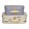 Mini crocodile & stripes resväska set, Beige