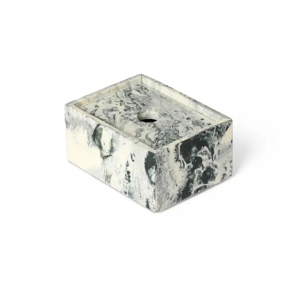 Mist förvaringsbox 7,5x10 cm, Emerald-off white