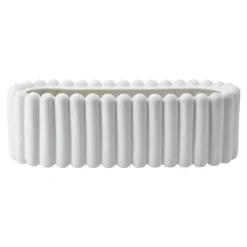 Mist kruka oval, White