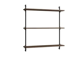 Moebe wall shelving ws.85.1, Rökt ek-svart