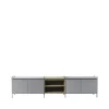 Molto Low sideboard, grå/ek, 3 sektioner