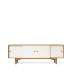 Moodi 180 sideboard, vit/ek, ekstomme