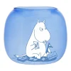 Moomin ljuslykta/skål Ø9 cm, Blue