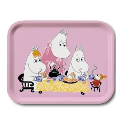 Moomin Teaparty bricka, rosa