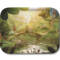 Moomin TV-Series bricka 27x20 cm, Moomin & Snufkin bridge