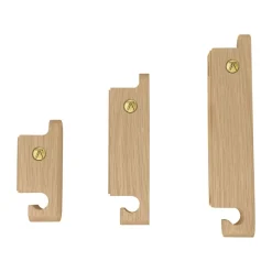 Multi Hooks krok set om 3, Oak