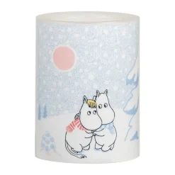 Mumin blockljus LED 10 cm, Let it snow