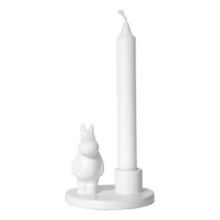Mumin ljusstake keramik, Vit