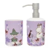 Mumin tvålpump och tandborstställ, Blomsterträdgård