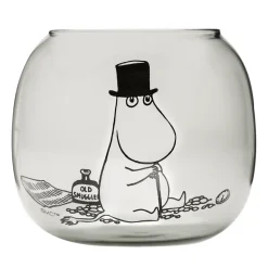 Muminpappa värmeljushållare 9,5 cm, Grå