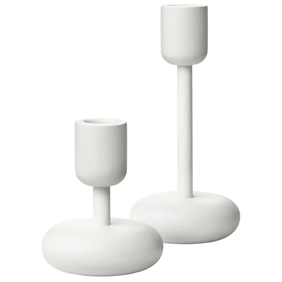 Nappula ljusstake set, Vit