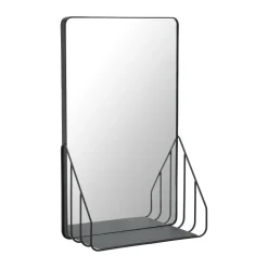 Nod spegel med hylla 30x50 cm, Black
