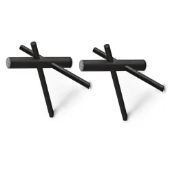 Normann Sticks hängare, svart 2-pack