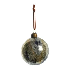 Nosille julgranskula rund Ø8 cm, Silver-guld