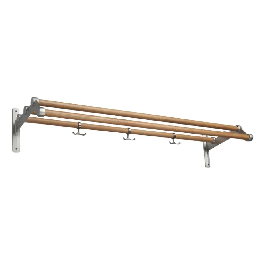 Nostalgi 291 hatthylla 100 cm, Ek-aluminium