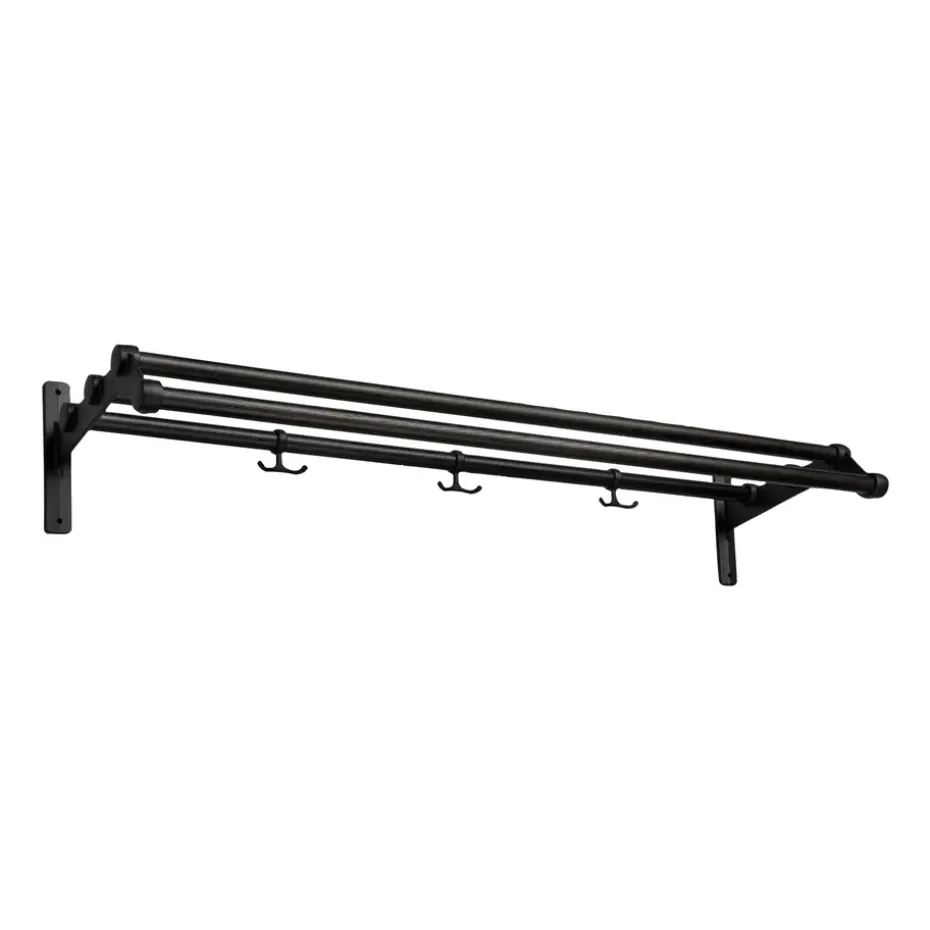 Nostalgi 291 hatthylla 100 cm, Svartbetsad ek-svart