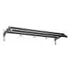 Nostalgi 291 hatthylla 100 cm, Svartbetsad ek-aluminium