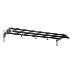 Nostalgi 291 hatthylla 100 cm, Svartbetsad ek-aluminium