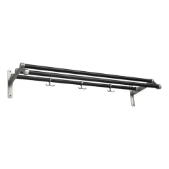 Nostalgi 291 hatthylla 100 cm, Svart-aluminium