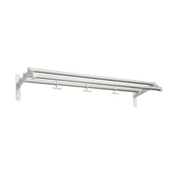 Nostalgi 291 hatthylla, aluminium, vitt stativ