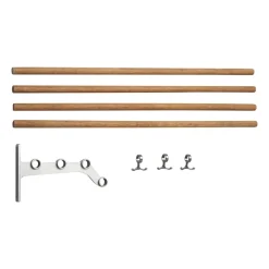 Nostalgi 291 påbyggnad hatthylla 100 cm, Bambu-aluminium