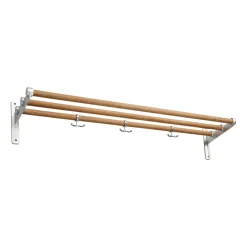 Nostalgi hatthylla, skohylla, Bambu-aluminium