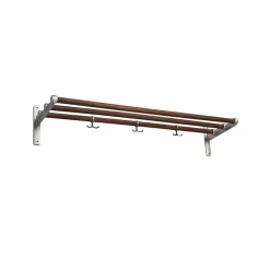 Nostalgi Sko- eller hatthylla, valnöt, aluminium stativ