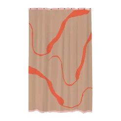 Nova Arte duschdraperi 150x200 cm, Latte-orange