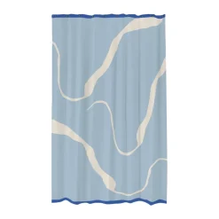 Nova Arte duschdraperi 150x200 cm, Light blue-off-white