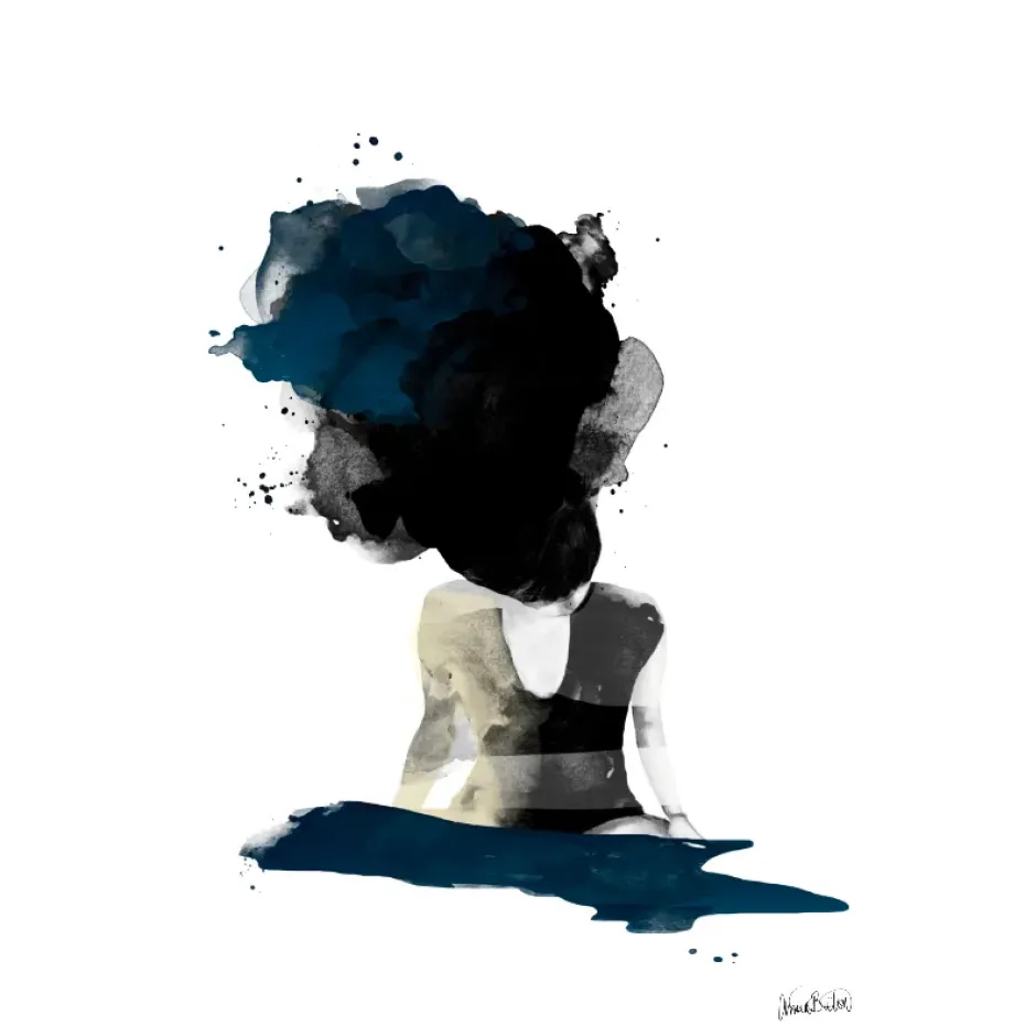 On her mind poster, 50x70 cm