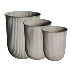 Out stripe kruka 3 delar, Beige