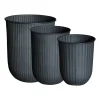 Out stripe kruka 3 delar, Black