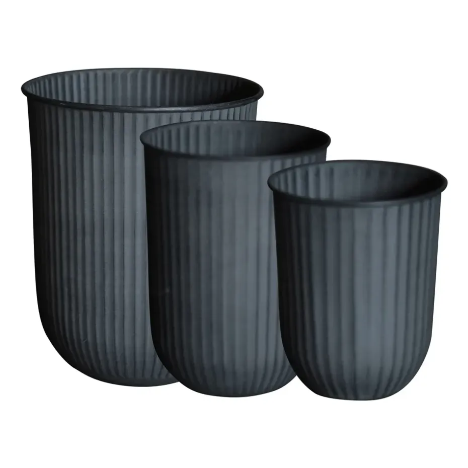 Out stripe kruka 3 delar, Black