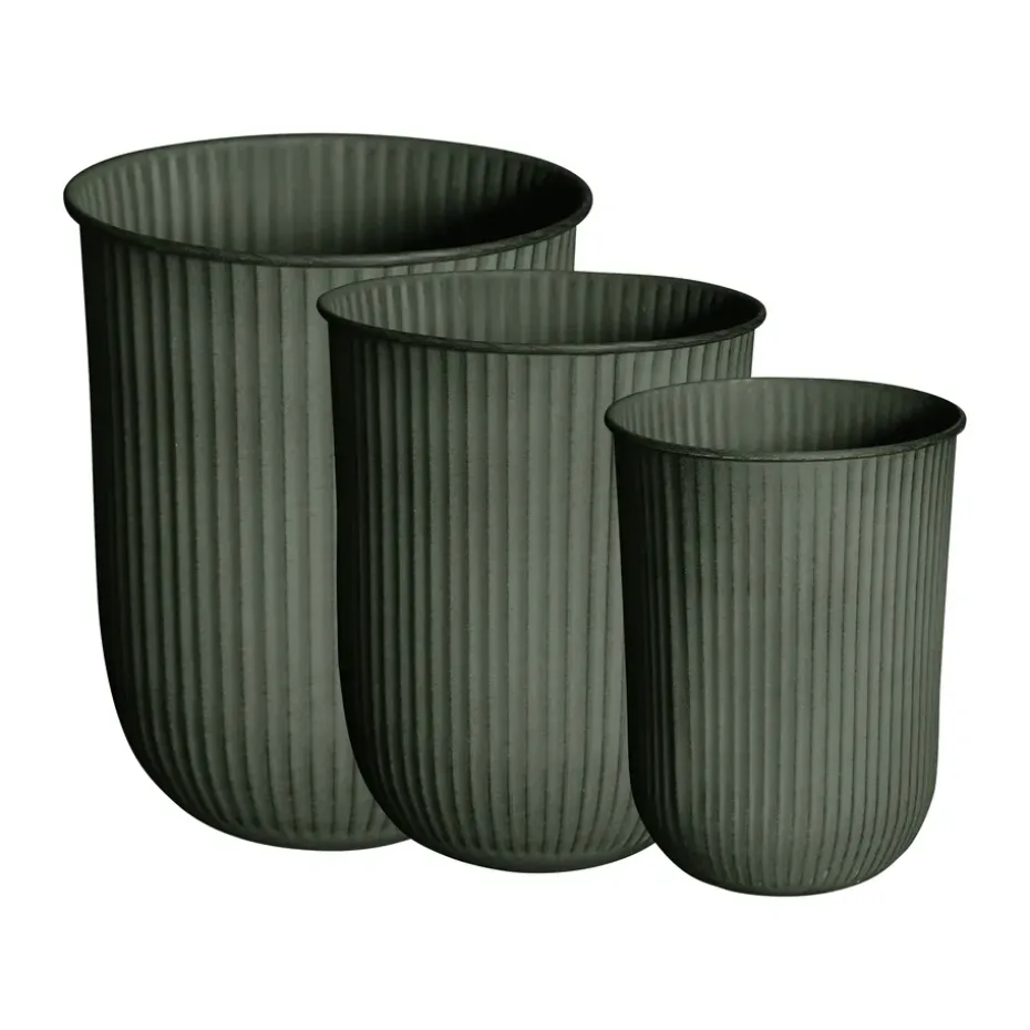 Out stripe kruka 3 delar, Green