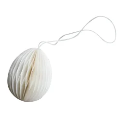 Ovoid påskhänge papper 7 cm, White