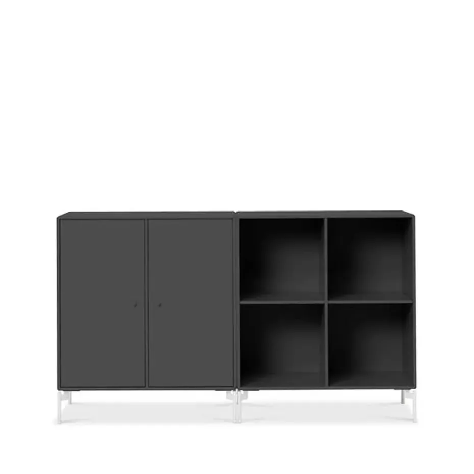 Pair sideboard, anthracite 04, vitlackade ben