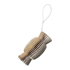 Paper candy julhänge, Beige